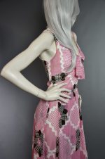 1960s Pink Print Gown