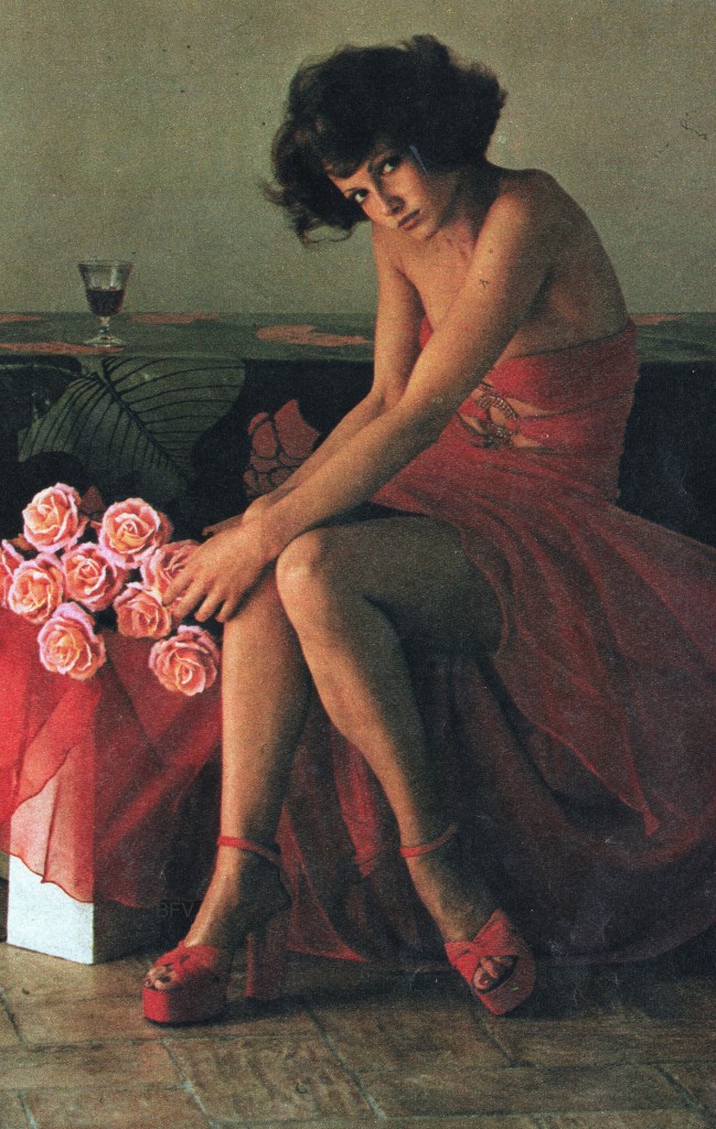 DailyTDec76-649x1024 Vintage red chiffon dress Loris Azzaro