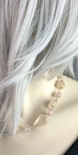 rose quartz choker