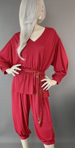 Anne Tyrrell Red Harem Pant Suit